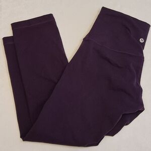 Lululemon Deep Plum Purple Align Crop Leggings Sz 6 22" Inseam